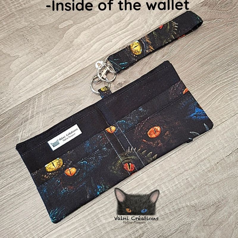 Ensemble Porte feuilles, ensemble porte clés, Porte Cartes, Avec élastique, Yeux de Dragons