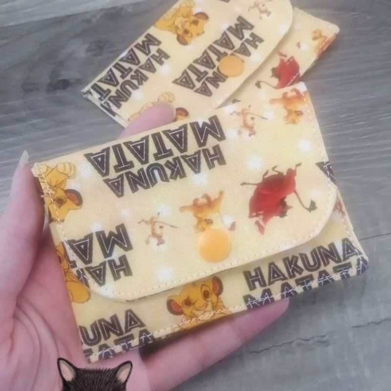 Petit Porte feuille, Porte Cartes, Porte-cartes Lion, Porte-cartes chat, Hakuna Matata