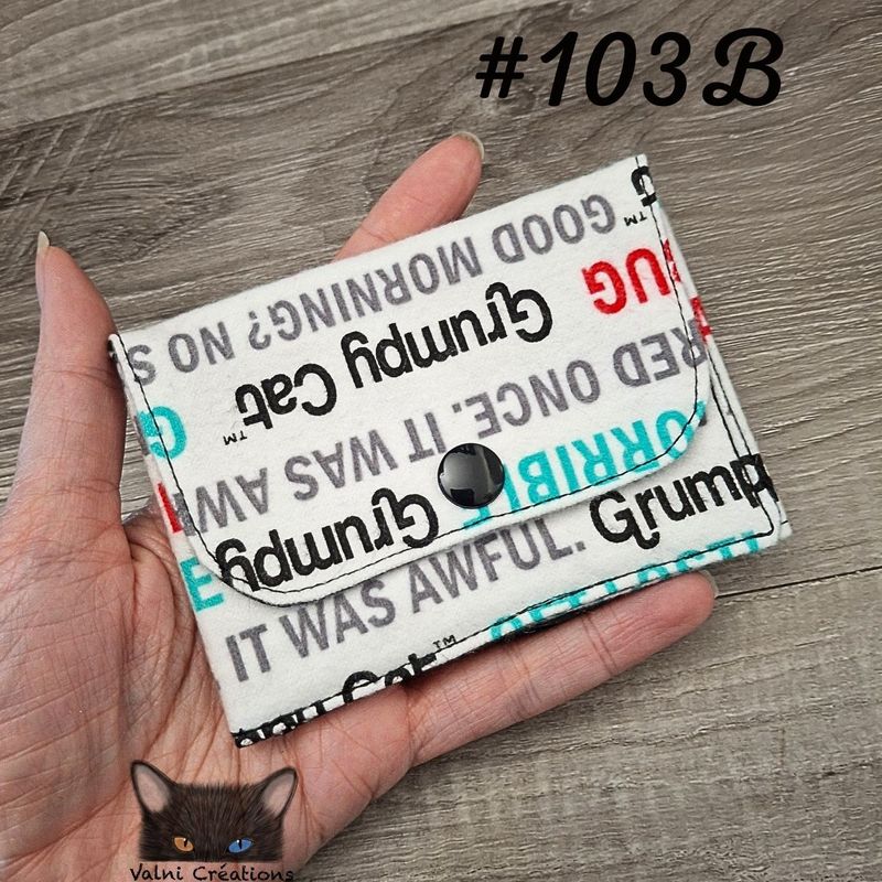 Petit Porte feuille, Porte Cartes, Petite Pochette, Porte Cartes d'affaires, Chats, tissu, Flanelle
