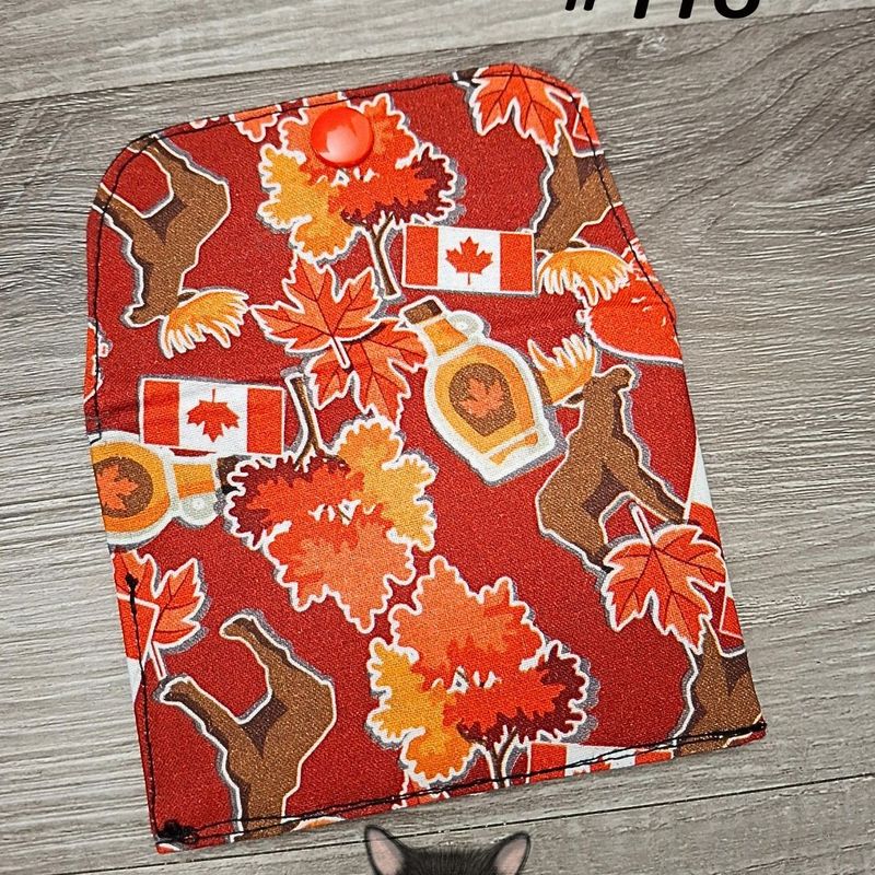 Petit Porte feuille, Porte Cartes, Petite Pochette, Porte Cartes d'affaires, Canada, tissu, coton