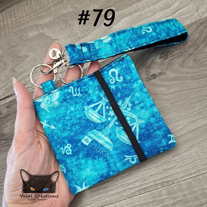 Petit Porte feuille, Porte Cartes, Petite Pochette, Porte Cartes d'affaires, Zodiaque, tissu, Coton