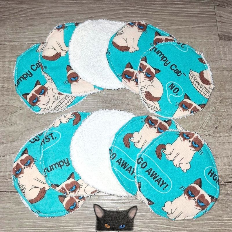 10 tampons démaquillants, lingettes démaquillantes, lavable et réutilisable, 100% coton 