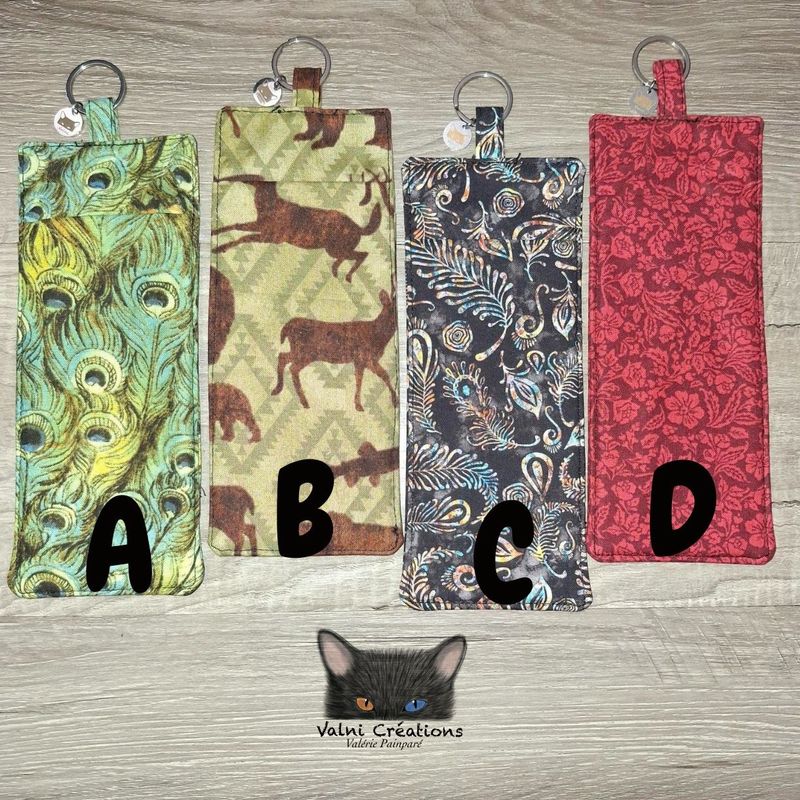 Porte lunette, Porte-stylos, porte-crayons, lanière, infirmière, éducatrice, pochette, 100% coton