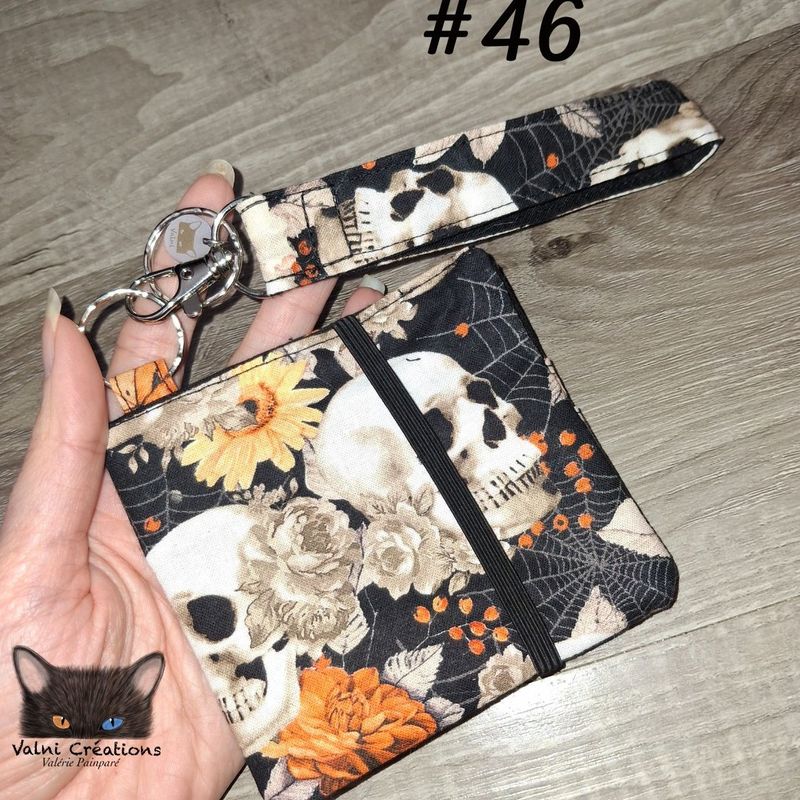 Ensemble Porte feuilles, ensemble porte clés, kit, Porte Cartes, Avec élastique, 100% coton