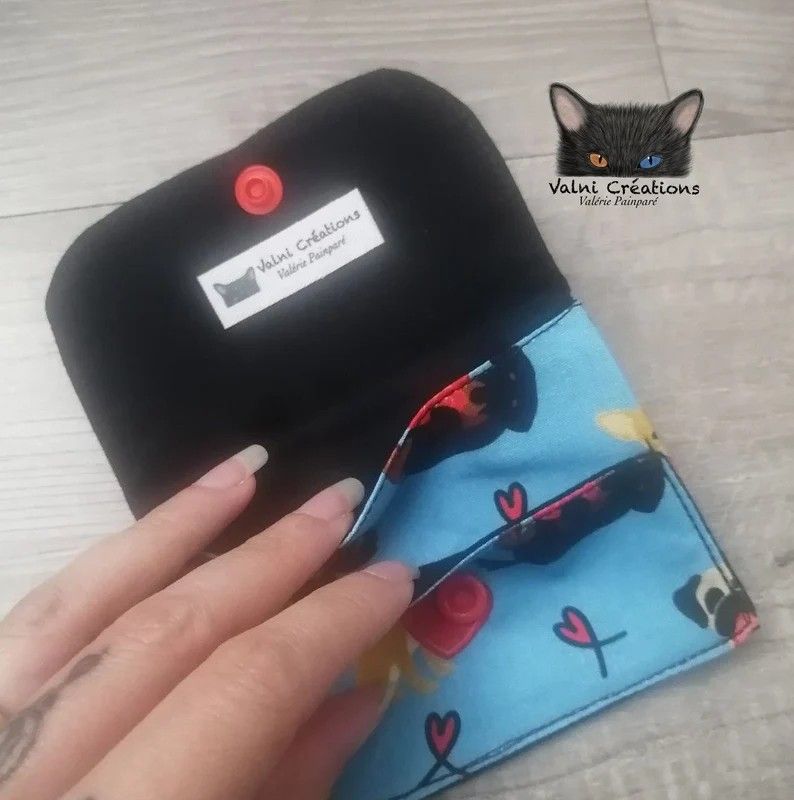 Petit Porte feuille, Porte Cartes, Petite Pochette, Pochette Chien, Porte Cartes Crédits, chien