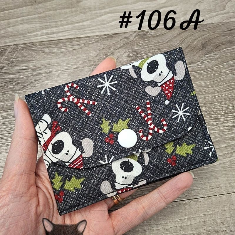 Petit Porte feuille, Porte Cartes, Petite Pochette, Porte Cartes d'affaires, Halloween, tissu, Coton
