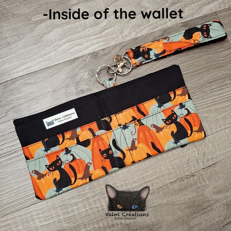 Ensemble Porte feuilles, ensemble porte clés, Porte Cartes, Avec élastique, coton, fait à la main