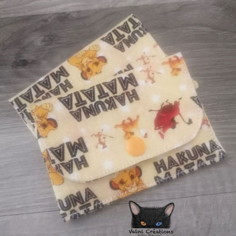 Petit Porte feuille, Porte Cartes, Porte-cartes Lion, Porte-cartes chat, Hakuna Matata