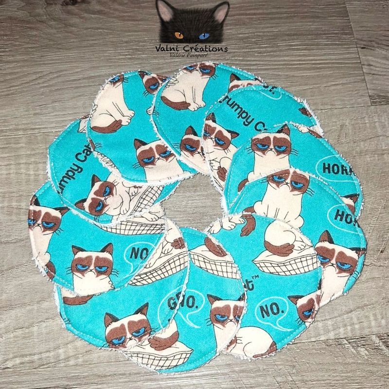 10 tampons démaquillants, lingettes démaquillantes, lavable et réutilisable, 100% coton 
