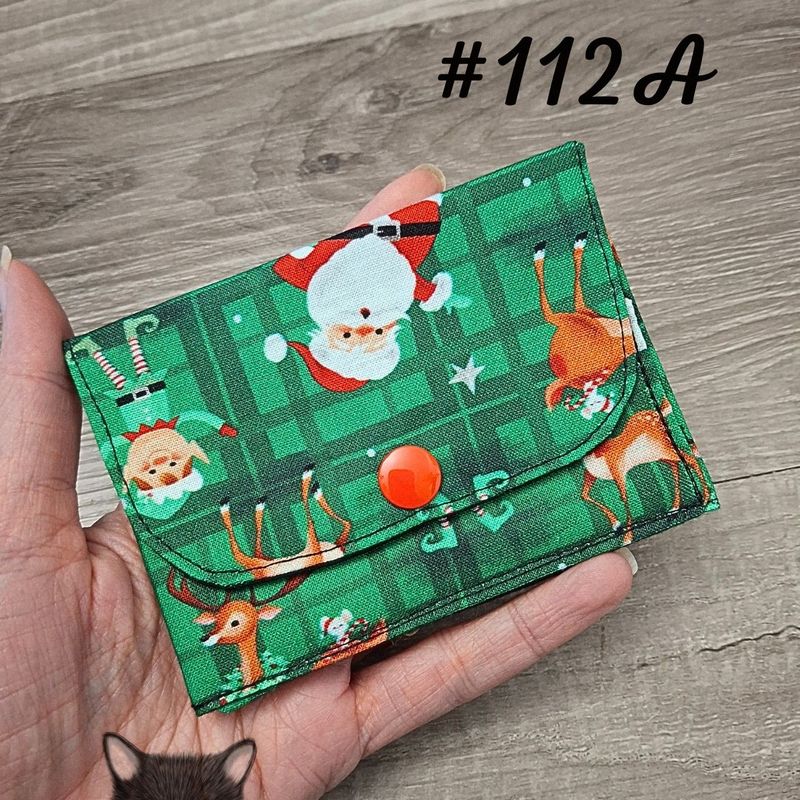 Petit Porte feuille, Porte Cartes, Petite Pochette, Porte Cartes d'affaires, Fêtes, tissu, Coton