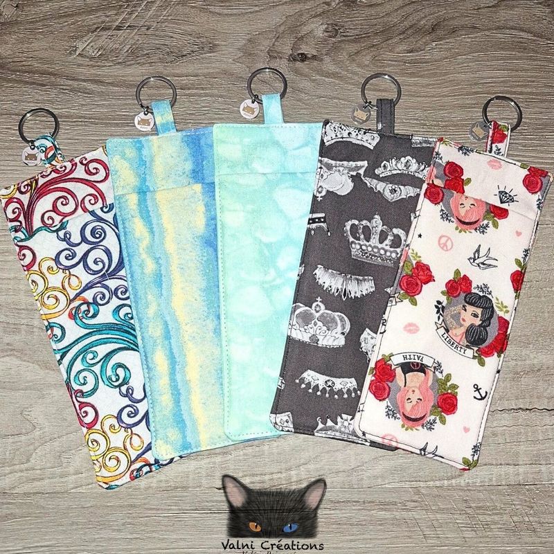 Porte lunette, Porte-stylos, porte-crayons, lanière, infirmière, éducatrice, pochette, 100% coton