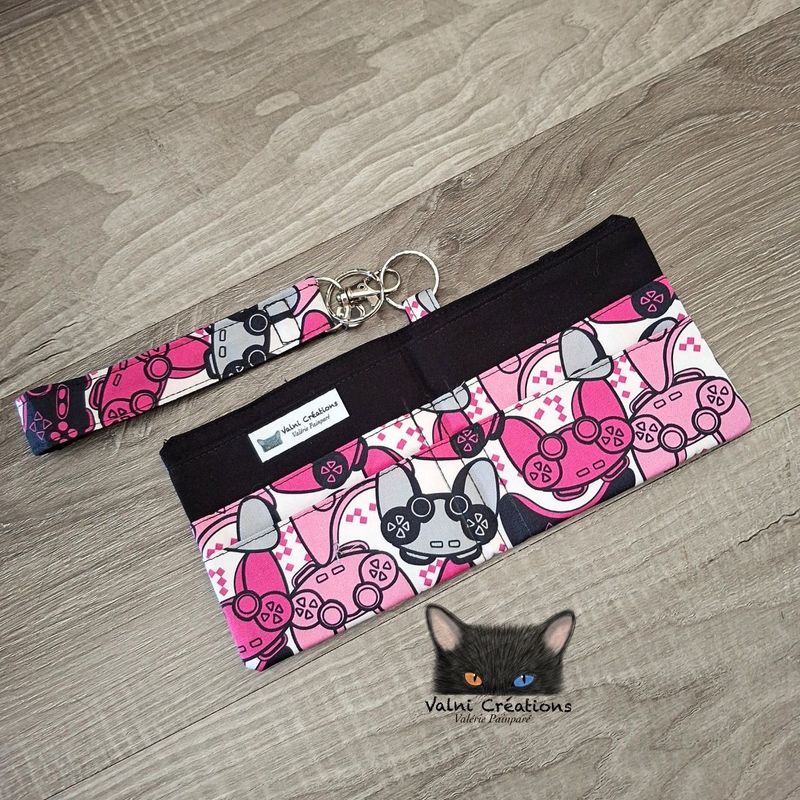 Petit Porte feuille, Porte Cartes, Petite Pochette, Porte Cartes d'affaires, Manette, tissu, Coton