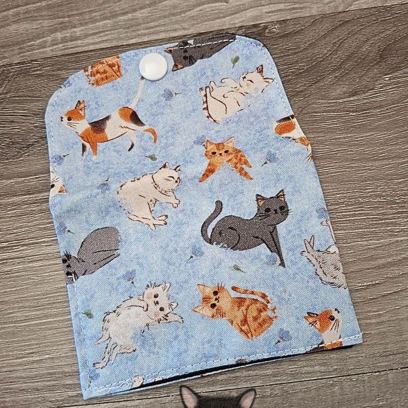 Petit Porte feuille, Porte Cartes, Petite Pochette, Porte Cartes d'affaires, Chats, tissu, 100%coton
