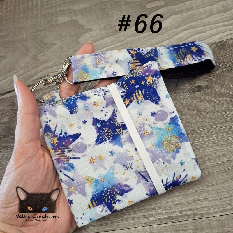 Petit Porte feuille, Porte Cartes, Petite Pochette, Porte Cartes d'affaires, Étoiles, tissu, Coton