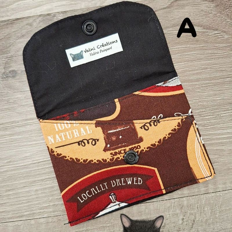 Petit Porte feuille, Porte Cartes, Petite Pochette, Pochette Colorée, porte carte Café, Barbecue