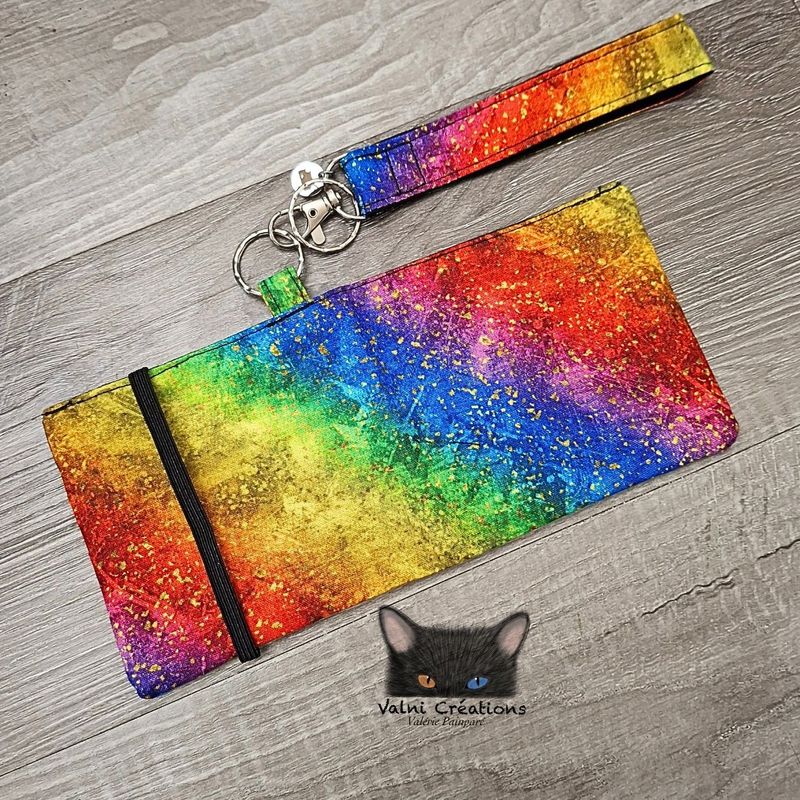 Ensemble Porte feuilles, ensemble porte clés, Porte Cartes, Avec élastique, Fierté, fait main