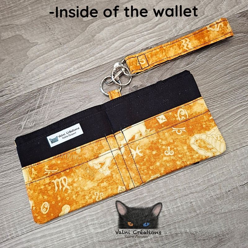 Ensemble Porte feuilles, ensemble porte clés, Porte Cartes, Avec élastique, Signes du zodiaque
