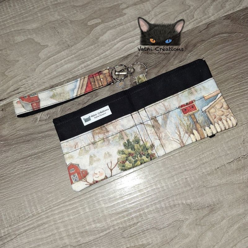 Ensemble Porte feuilles, ensemble porte clés, kit, Porte Cartes, Avec élastique, 100% coton