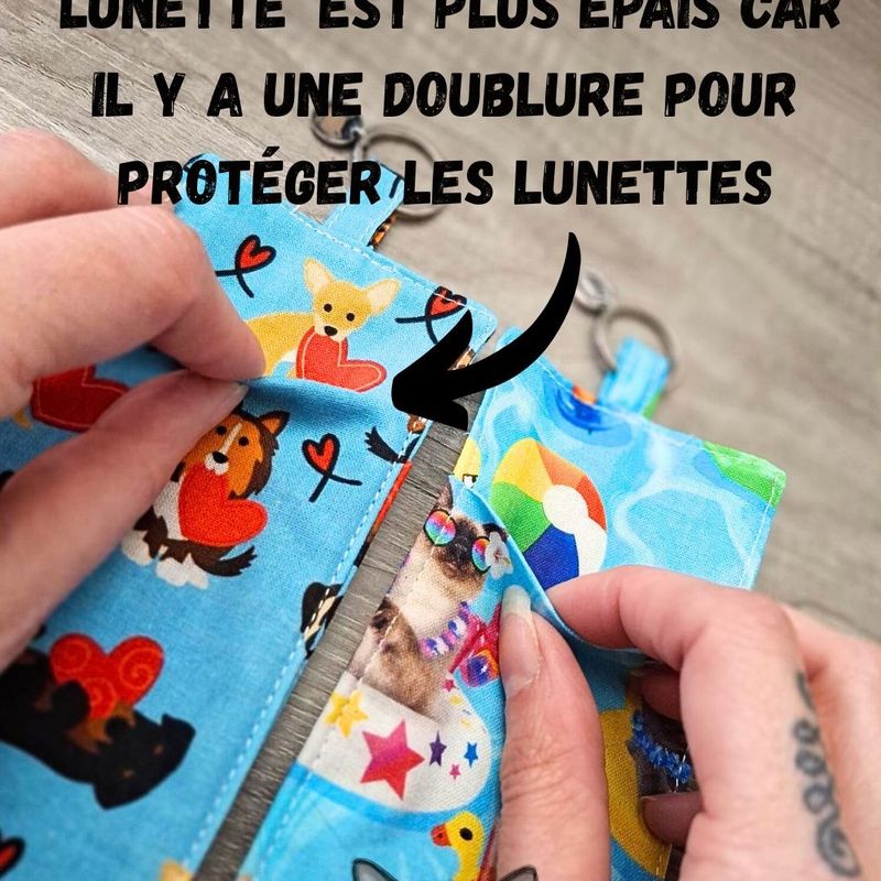 Porte lunette, Porte-stylos, porte-crayons, lanière, infirmière, éducatrice, pochette, 100% coton