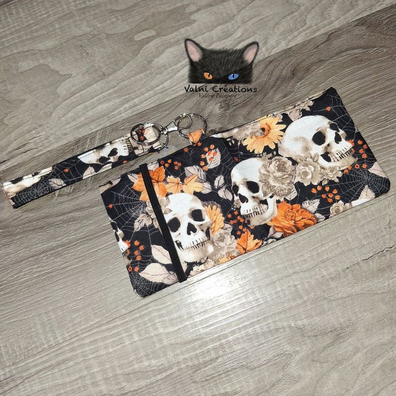 Ensemble Porte feuilles, ensemble porte clés, kit, Porte Cartes, Avec élastique, 100% coton