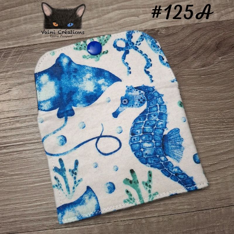 Petit Porte feuille, Porte Cartes, Petite Pochette, Porte Cartes d'affaires, Marins, tissu, Coton