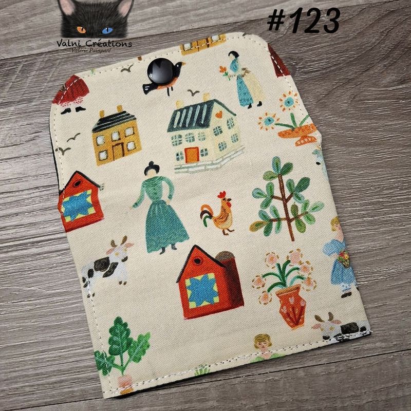 Petit Porte feuille, Porte Cartes, Petite Pochette, Porte Cartes d'affaires, Ancien, tissu, Coton