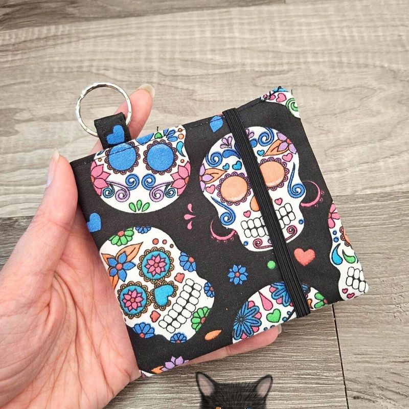 Petit Porte feuille, Porte Cartes, Petite Pochette, Avec élastique, Porte Cartes d'affaires, Coton