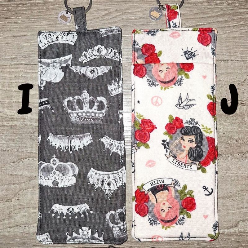 Porte lunette, Porte-stylos, porte-crayons, lanière, infirmière, éducatrice, pochette, 100% coton