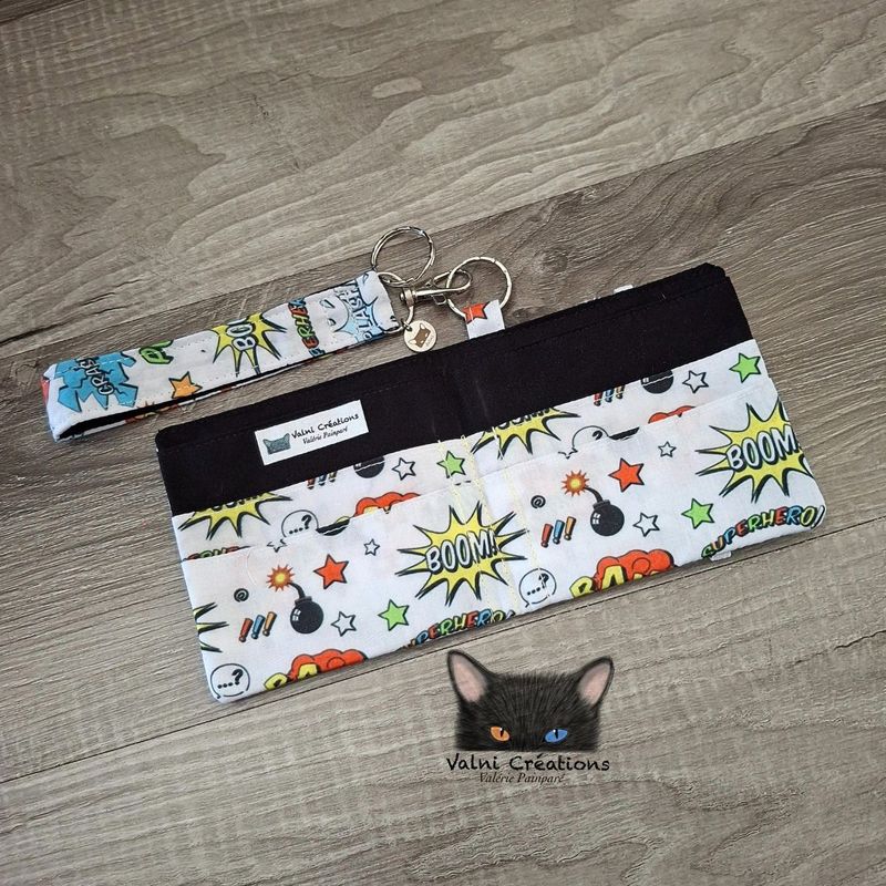 Petit Porte feuille, Porte Cartes, Petite Pochette, Porte Cartes d'affaires, Héros, tissu, Coton