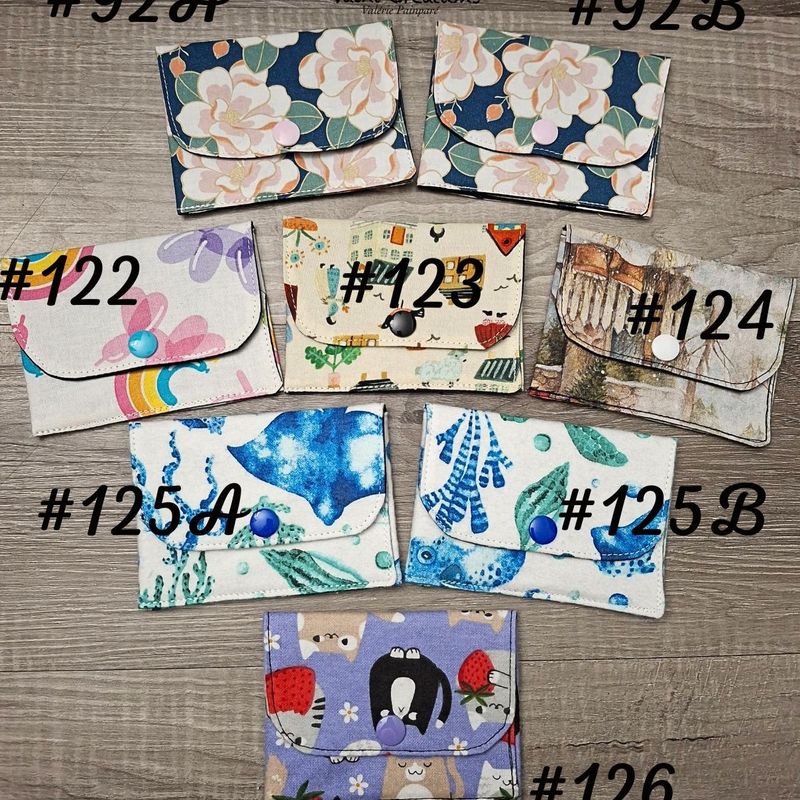 Petit Porte feuille, Porte Cartes, Petite Pochette, Porte Cartes d'affaires, Chats, tissu, Coton