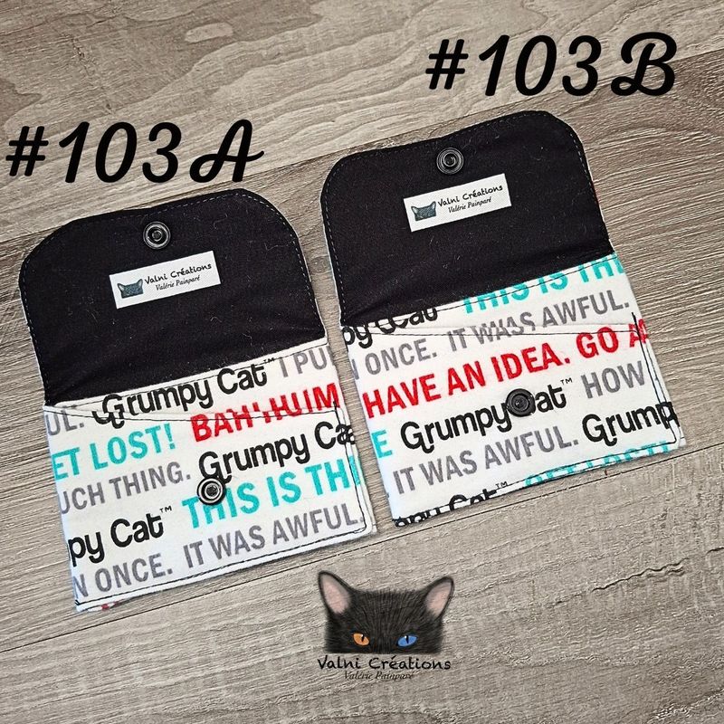Petit Porte feuille, Porte Cartes, Petite Pochette, Porte Cartes d'affaires, Chats, tissu, Flanelle