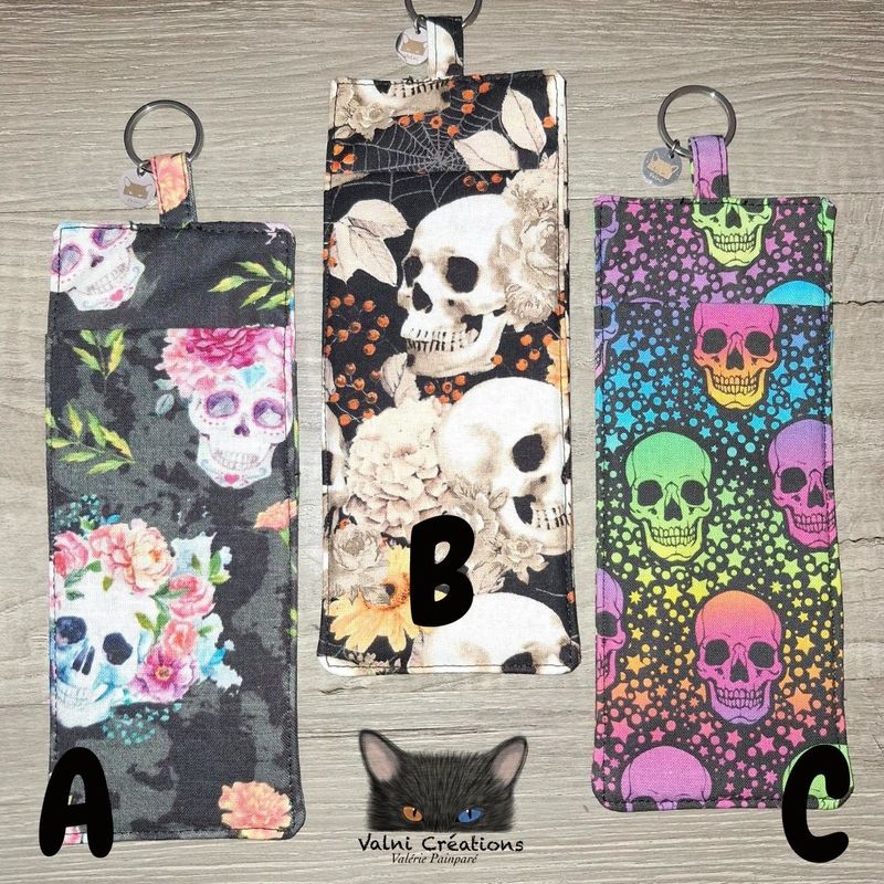 Porte lunette, Porte-stylos, porte-crayons, lanière, infirmière, éducatrice, pochette, 100% coton