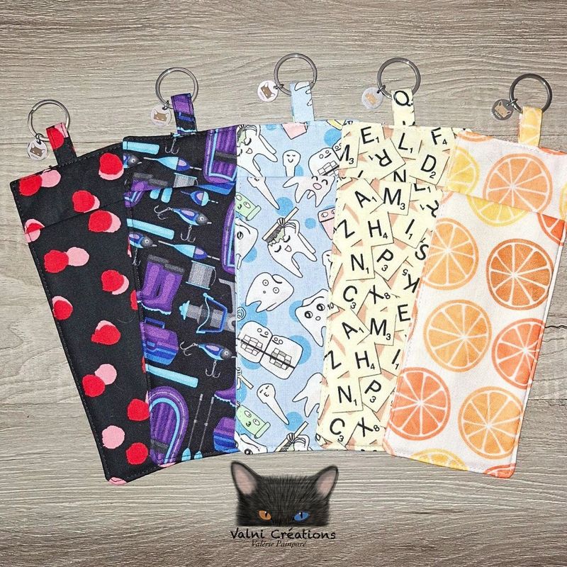 Porte lunette, Porte-stylos, porte-crayons, lanière, infirmière, éducatrice, pochette, 100% coton