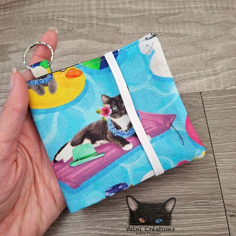 Petit Porte feuille, Porte Cartes, Petite Pochette, Avec élastique, Porte Cartes d'affaires, Coton