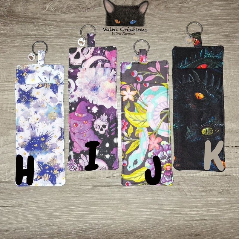 Porte lunette, Porte-stylos, porte-crayons, lanière, infirmière, éducatrice, pochette, 100% coton