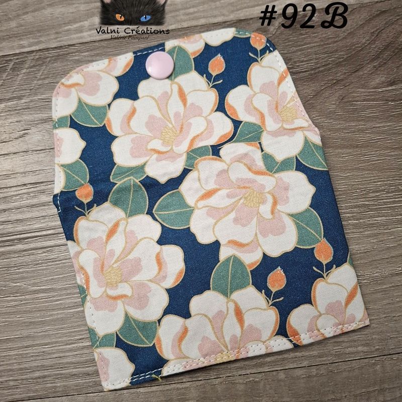 Petit Porte feuille, Porte Cartes, Petite Pochette, Porte Cartes d'affaires, Fleurs, tissu, Coton