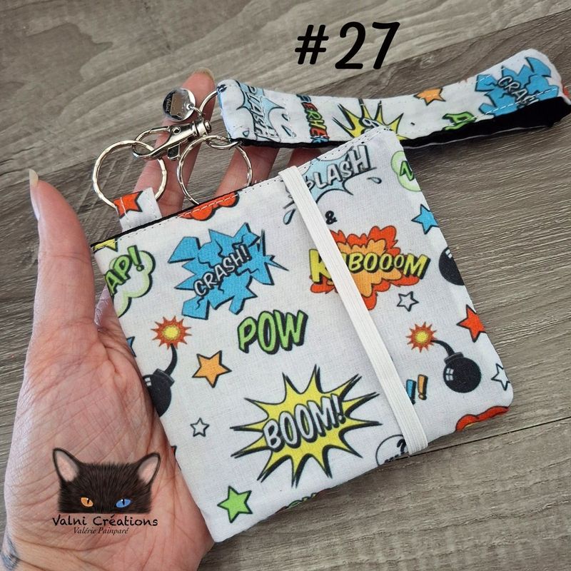 Petit Porte feuille, Porte Cartes, Petite Pochette, Porte Cartes d'affaires, Héros, tissu, Coton