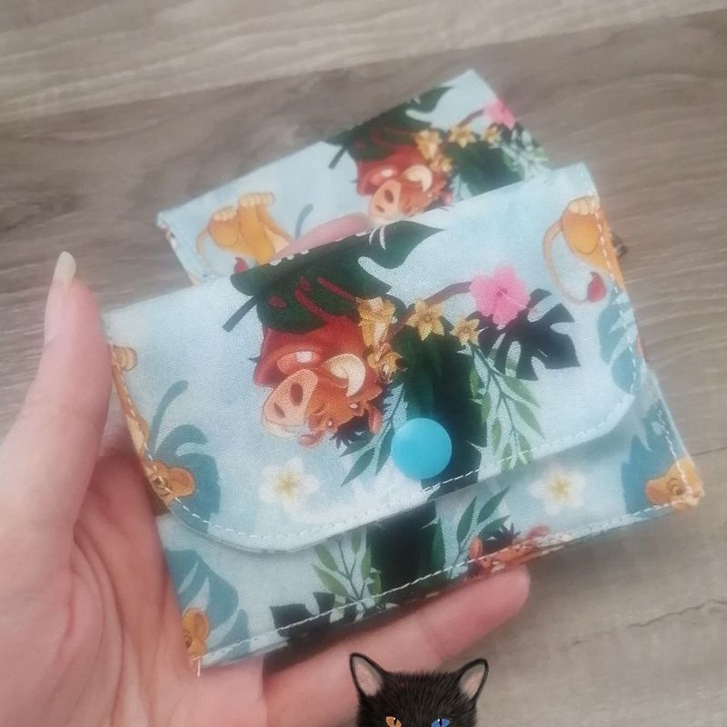 Petit Porte feuille, Porte Cartes, Porte-cartes Lion, Porte-cartes chat, porte cartes crédit