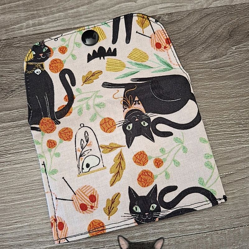 Petit Porte feuille, Porte Cartes, Petite Pochette, Porte Cartes d'affaires, Chats, tissu, 100%coton