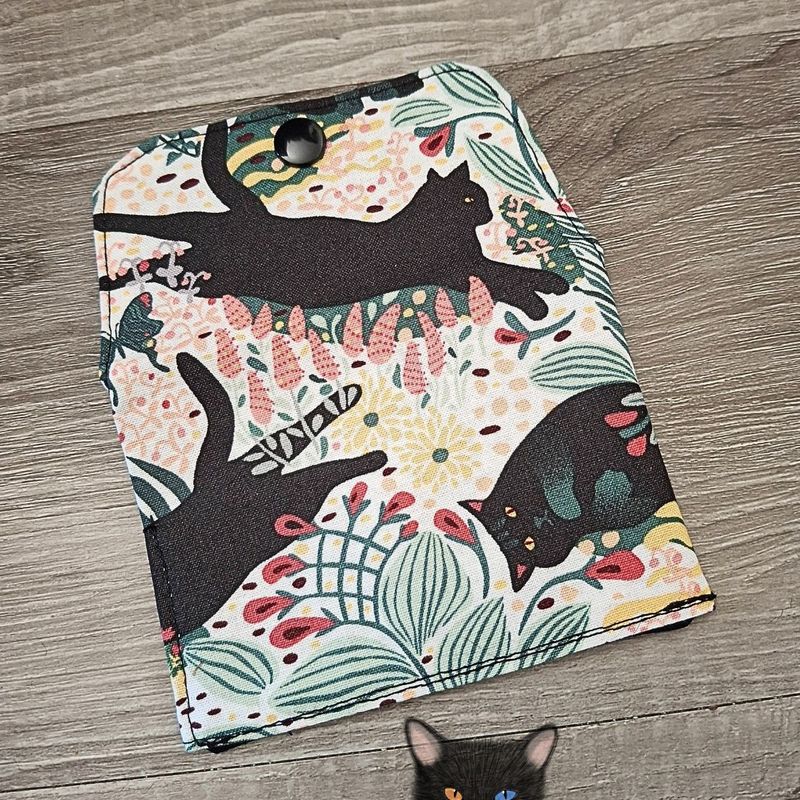 Petit Porte feuille, Porte Cartes, Petite Pochette, Porte Cartes d'affaires, Chats, tissu, 100%coton