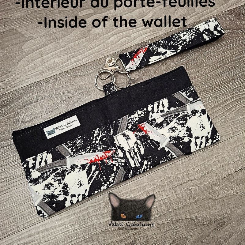 Ensemble Porte feuilles, ensemble porte clés, Porte Cartes, Avec élastique, Halloween, horreur