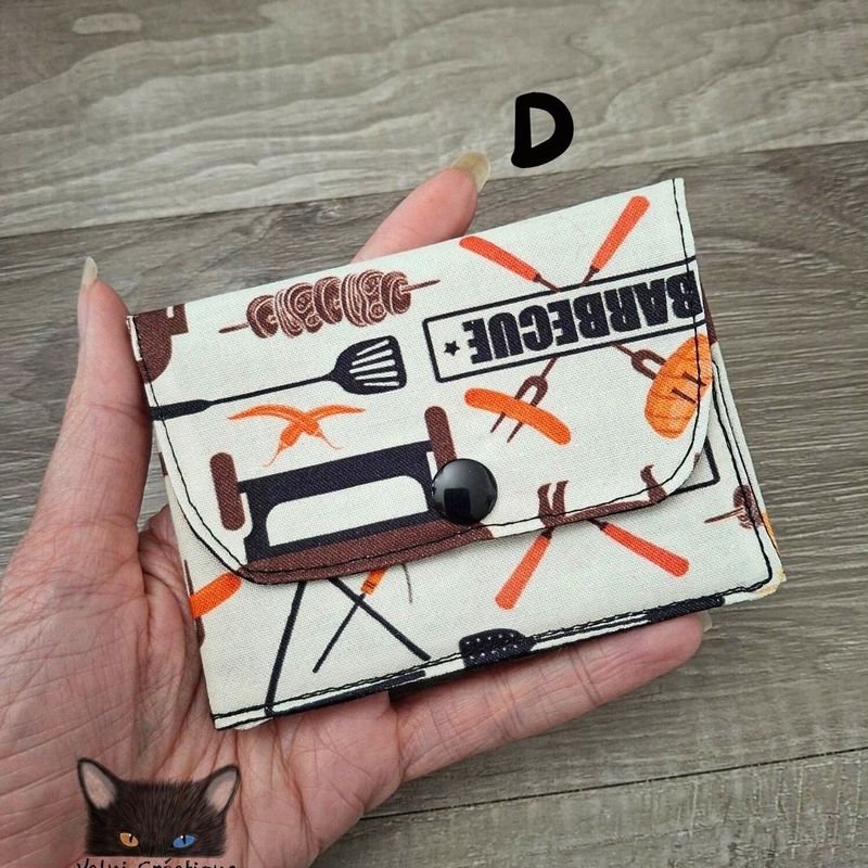 Petit Porte feuille, Porte Cartes, Petite Pochette, Pochette Colorée, porte carte Café, Barbecue