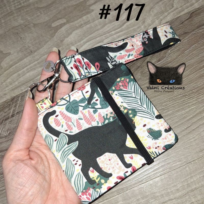 Ensemble Porte feuilles, ensemble porte clés, kit, Porte Cartes, Avec élastique, 100% coton