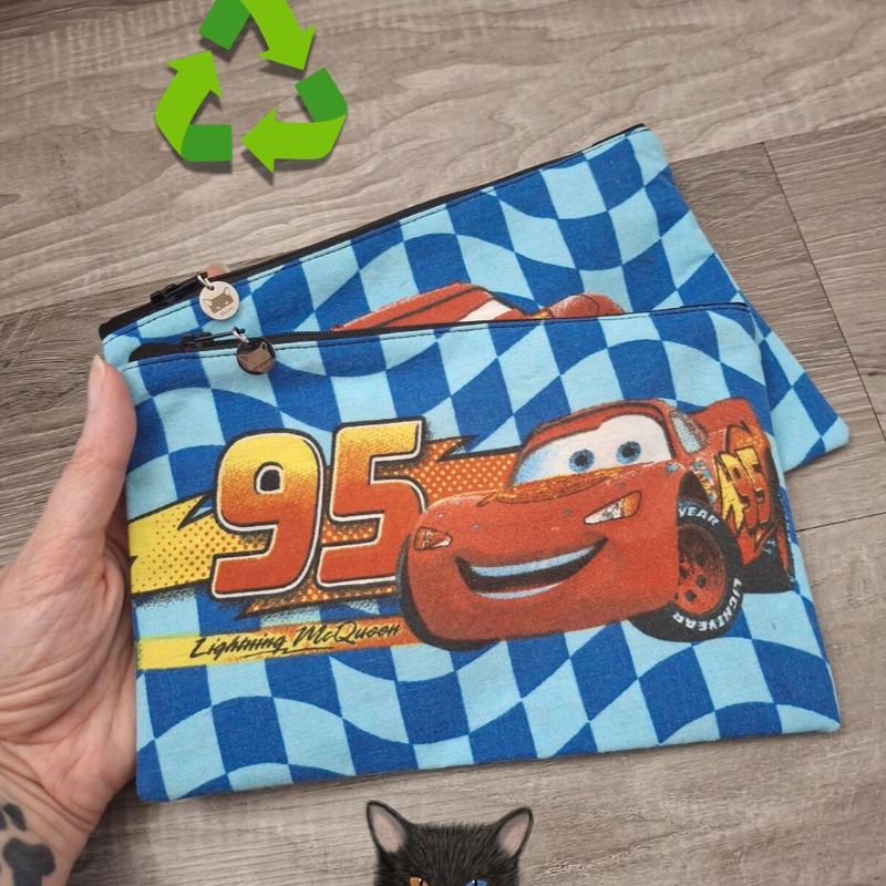 Étui à crayons, pochette, trousse à crayons, étui pour enfants, Recycler, Mc Queen, Voiture