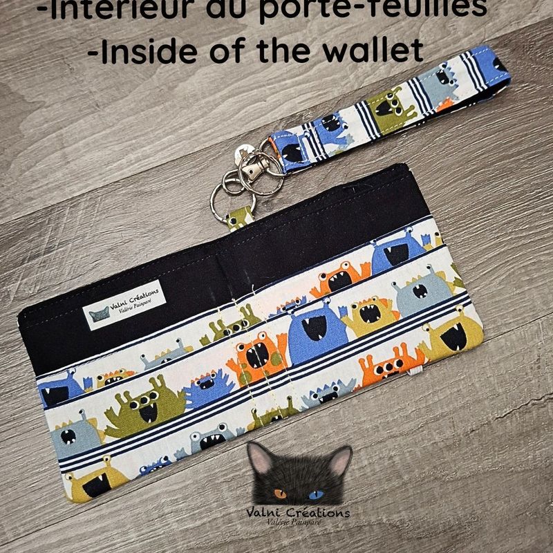 Ensemble Porte feuilles, ensemble porte clés, Porte Cartes, Avec élastique, Halloween, Monstres