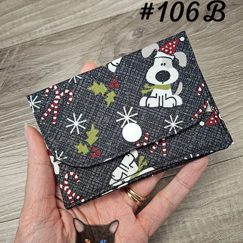 Petit Porte feuille, Porte Cartes, Petite Pochette, Porte Cartes d'affaires, Halloween, tissu, Coton