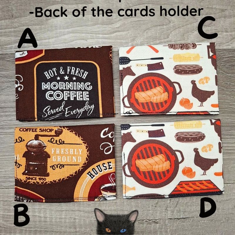 Petit Porte feuille, Porte Cartes, Petite Pochette, Pochette Colorée, porte carte Café, Barbecue
