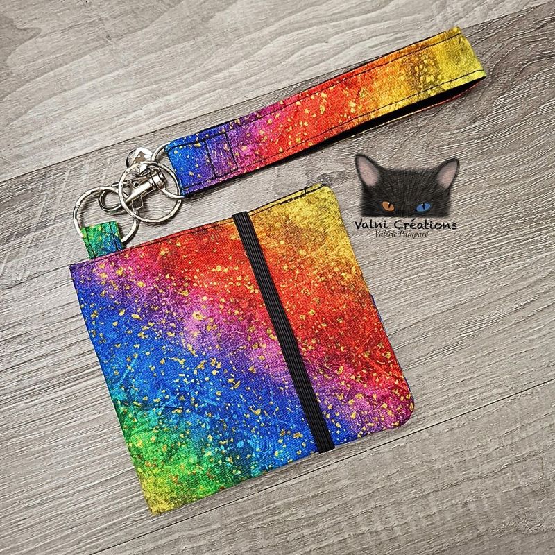 Ensemble Porte feuilles, ensemble porte clés, Porte Cartes, Avec élastique, Fierté, fait main