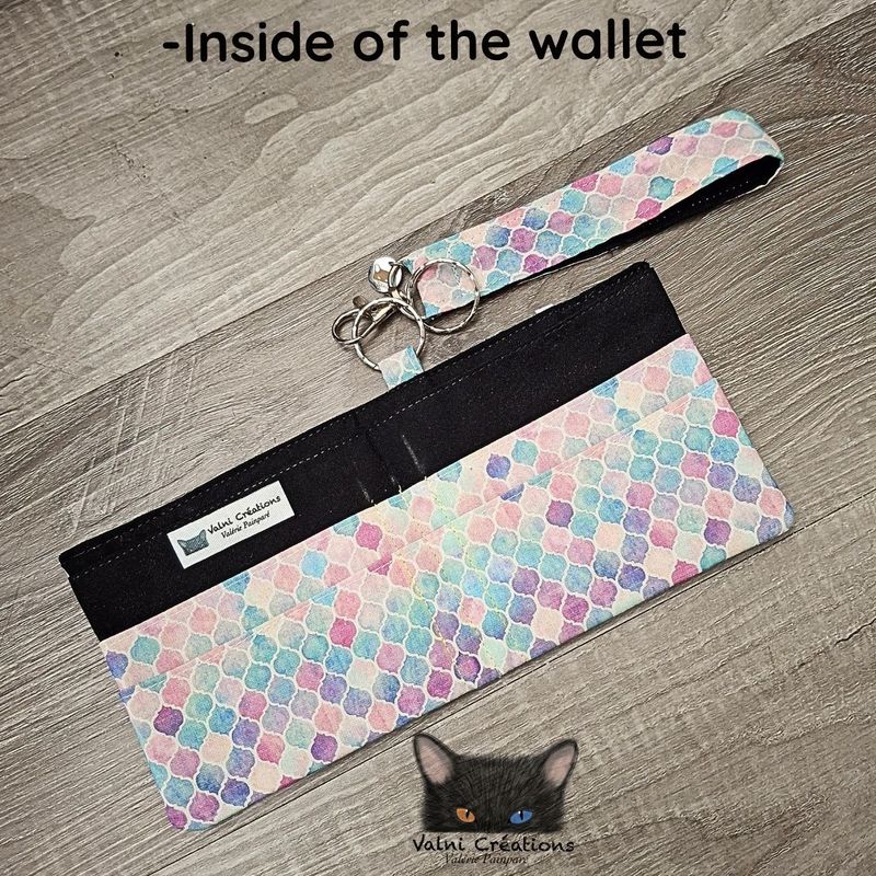 Ensemble Porte feuilles, ensemble porte clés, Porte Cartes, Avec élastique, Forme vintage rose