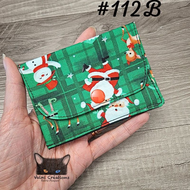 Petit Porte feuille, Porte Cartes, Petite Pochette, Porte Cartes d'affaires, Fêtes, tissu, Coton